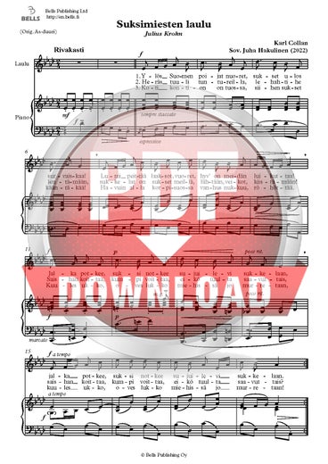 Collan, Karl (Arr. Juha Hakulinen): Suksimiesten laulu (canci&oacute;n solista)