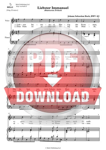 Bach, Johann Sebastian: Liebster Immanuel, BWV 485