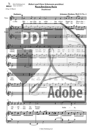 Brahms, Johannes: Sandm&auml;nnchen, WoO 31 n.&ordm; 4