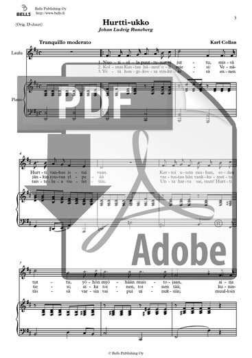 Collan, Karl: Hurtti-ukko (canci&oacute;n solista)