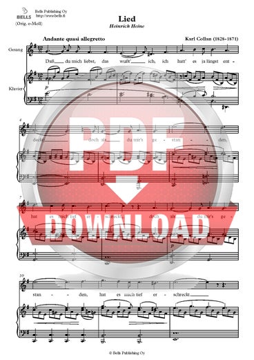 Collan, Karl: Lied