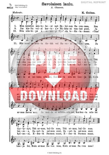 Collan, Karl: Savolaisen laulu (coro femenino)