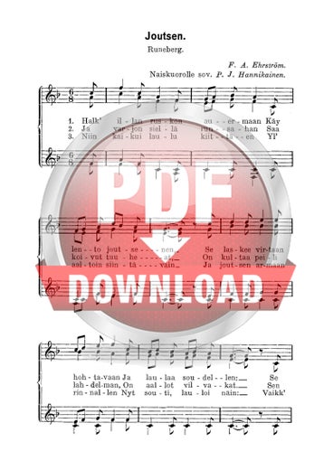 Ehrstr&ouml;m, Fredrik A. (arr. P. J. Hannikainen): Joutsen