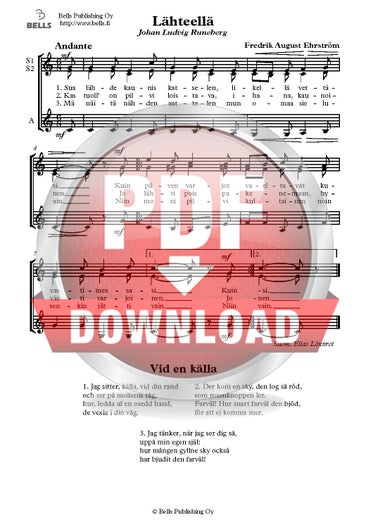 Ehrstr&ouml;m, Fredrik August: L&auml;hteell&auml; (coro de voces blancas) (2)