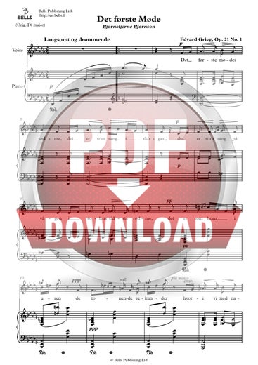 Grieg, Edvard: Det f&oslash;rste M&oslash;de, Op. 21 n.&ordm; 1