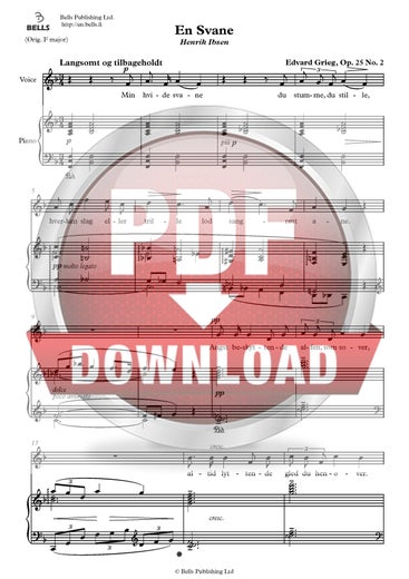 Grieg, Edvard: En Svane, Op. 25 n.&ordm; 2