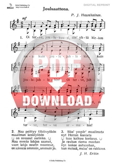 Hannikainen, P. J.: Jouluaattona (coro infantil)