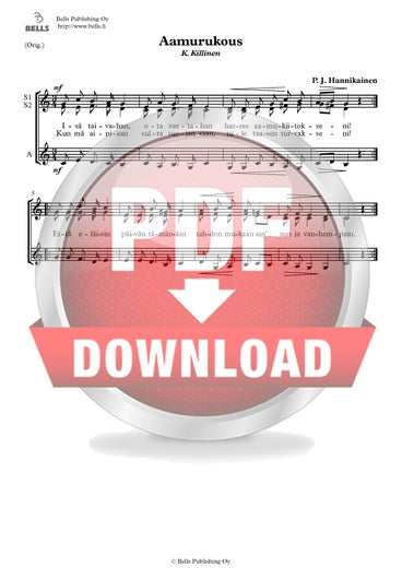Hannikainen, P. J.: Aamurukous
