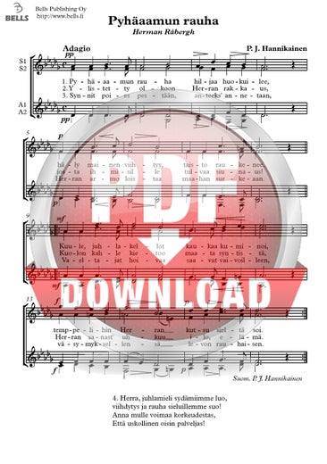 Hannikainen, P. J.: Pyh&auml;aamun rauha (coro femenino)