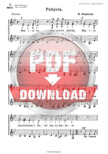 Kajanus, Robert: Pohjola (coro femenino)
