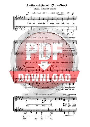 Trad. (arr. Heikki Klemetti): Psallat scholarum concio (coro femenino)