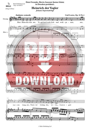 Loewe, Carl: Heinrich der Vogler, Op. 56 n.&ordm; 1