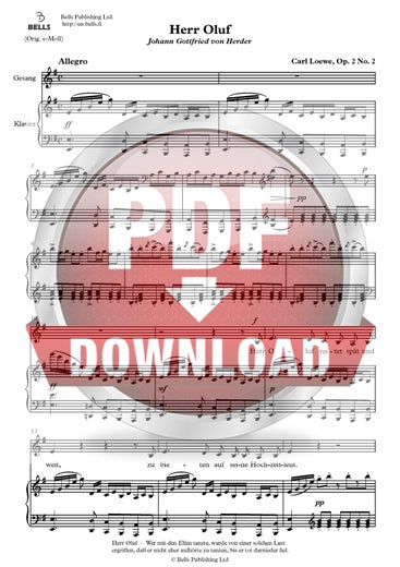 Loewe, Carl: Herr Oluf, Op. 2 n.&ordm; 2