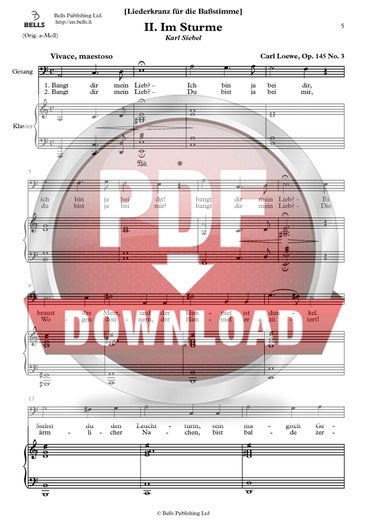 Loewe, Carl: Im Sturme, Op. 145 n.&ordm; 3