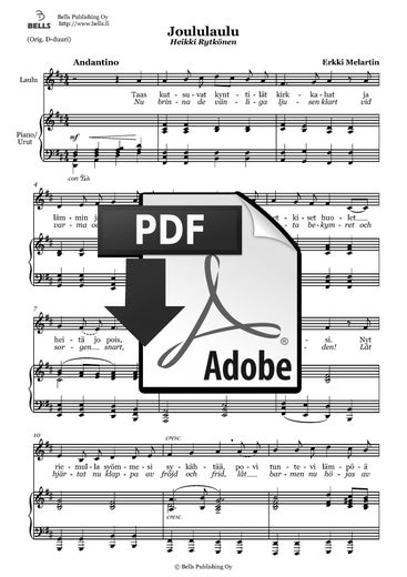 Melartin, Erkki: Joululaulu ('Taas kutsuvat kynttil&auml;t kirkkahat')