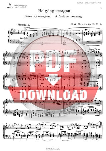 Melartin, Erkki: Pyh&auml;p&auml;iv&auml;n aamu, Op. 87 n.&ordm; 2