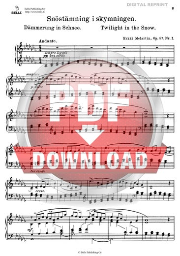 Melartin, Erkki: Sn&ouml;st&auml;mning i skymningen, Op. 87 n.&ordm; 1