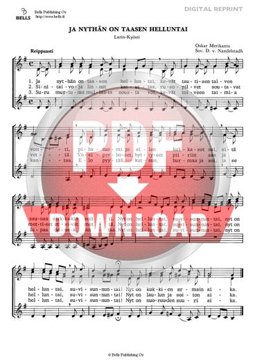 Merikanto, Oskar (arr. Dagmar von Nandelstadh): Ja nyth&auml;n on taasen helluntai