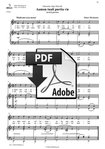 Merikanto, Oskar: Aamun tuuli purtta vie