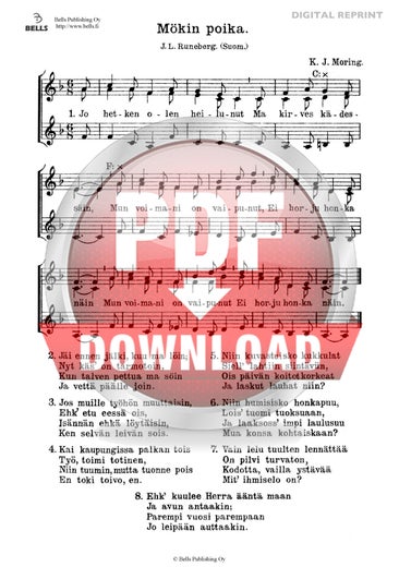 Moring, Karl Johan: M&ouml;kin poika (coro de voces blancas)