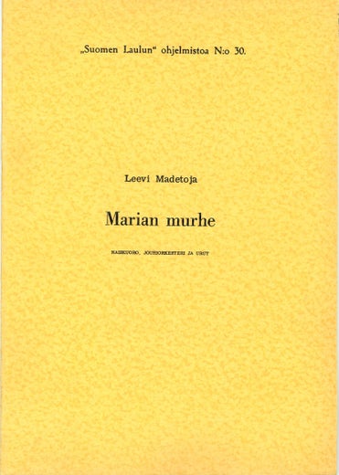 Madetoja, Leevi: Marian murhe, Op. 27 No. 2