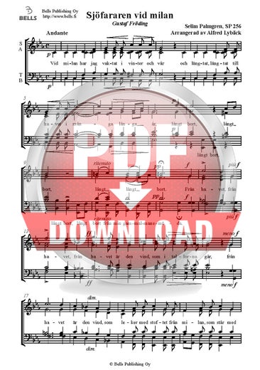 Palmgren, Selim (arr. Alfred Lyb&auml;ck): Sj&ouml;fararen vid milan