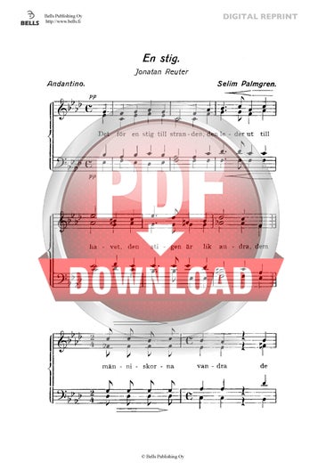 Palmgren, Selim: En stig, SP 278 (coro mixto)