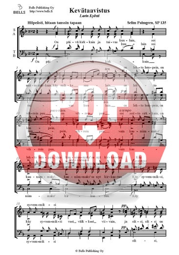 Palmgren, Selim: Kev&auml;taavistus, SP 135