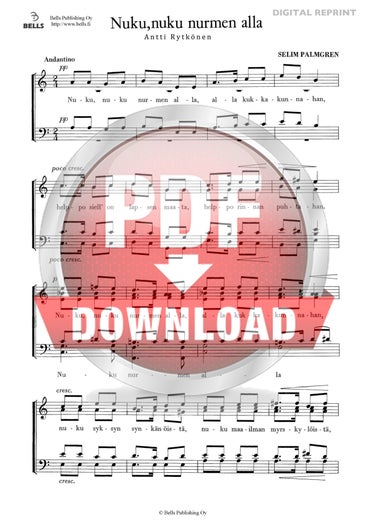 Palmgren, Selim: Nuku, nuku nurmen alla, SP 201