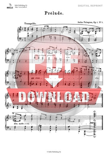Selim Palmgren: Prelude, Op. 1 No. 1