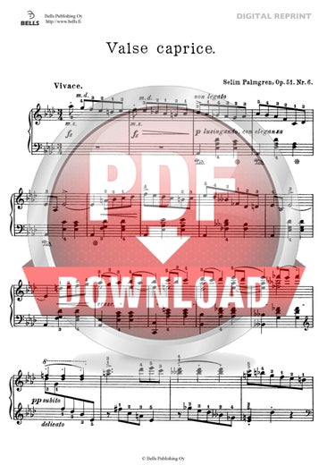 Selim Palmgren: Valse caprice, Op. 51 No. 6