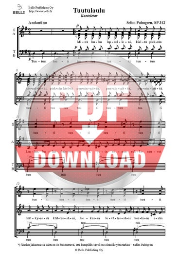Palmgren, Selim: Tuutulaulu, SP 312