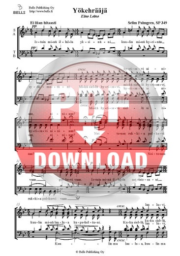 Palmgren, Selim: Y&ouml;kehr&auml;&auml;j&auml;, SP 349