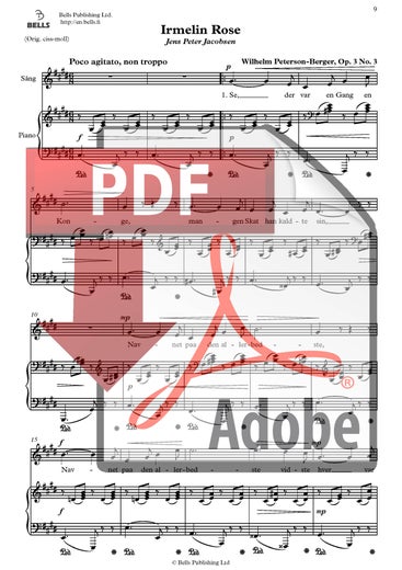 Peterson-Berger, Wilhelm: Irmelin Rose, Op. 3 n.&ordm; 3