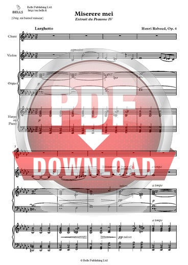 Rabaud, Henri: Miserere mei, Op. 4