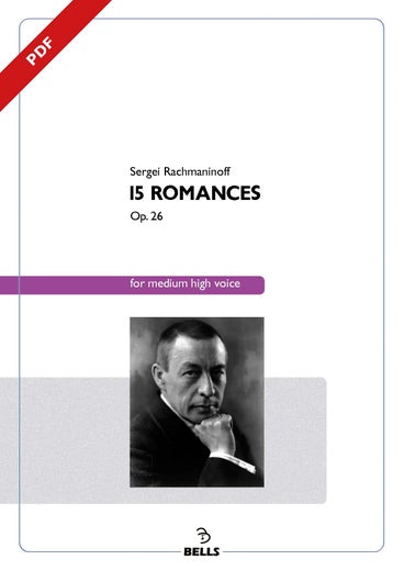 Rajm&aacute;ninov, Sergu&eacute;i: 15 Romances, Op. 26 (pdf)