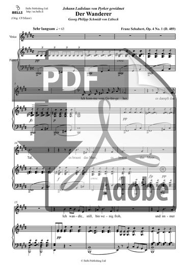 Schubert, Franz: Der Wanderer, Op. 4 n.&ordm; 1 (D. 489)