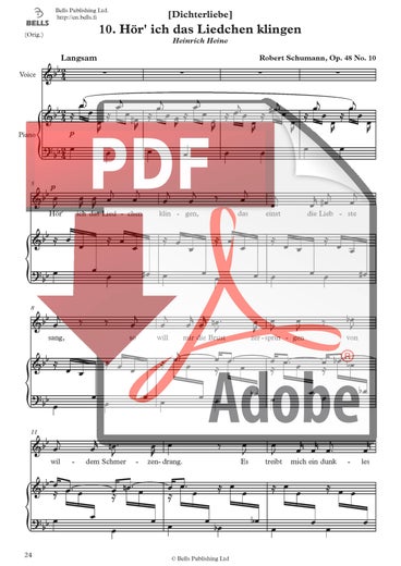 Schumann, Robert: H&ouml;r' ich das Liedchen klingen, Op. 48 n.&ordm; 10