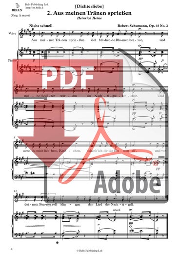 Schumann, Robert: Aus meinen Tr&auml;nen sprie&szlig;en, Op. 48 n.&ordm; 2