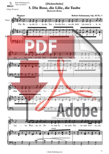 Schumann, Robert: Die Rose, die Lilie, die Taube, Op. 48 n.&ordm; 3