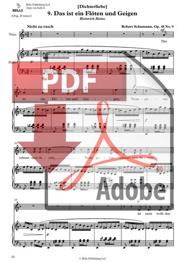 Schumann, Robert: Das ist ein Fl&ouml;ten und Geigen, Op. 48 n.&ordm; 9