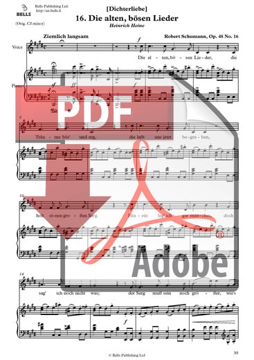 Schumann, Robert: Die alten, b&ouml;sen Lieder, Op. 48 n.&ordm; 16