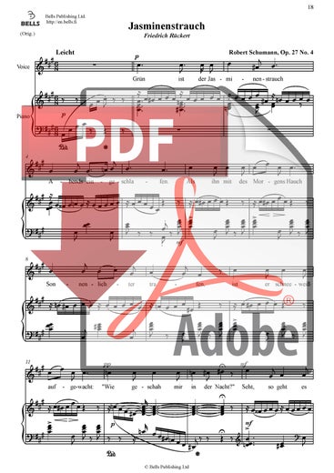 Schumann, Robert: Jasminenstrauch, Op. 27 n.&ordm; 4