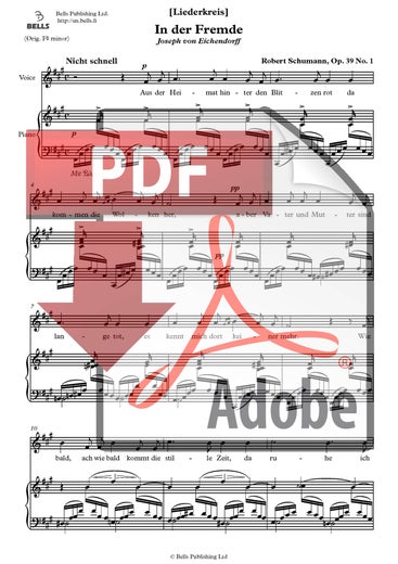 Schumann, Robert: In der Fremde, Op. 39 n.&ordm; 1