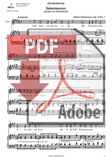 Schumann, Robert: Intermezzo, Op. 39 n.&ordm; 2