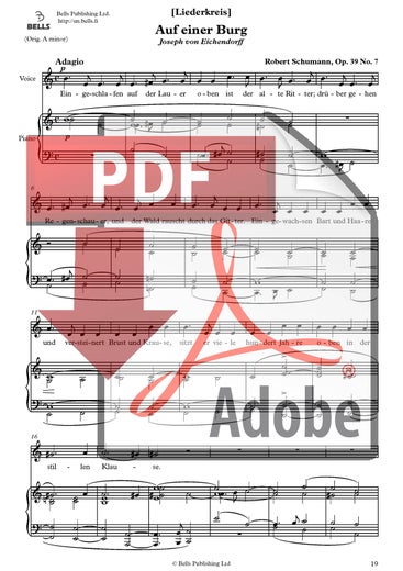Schumann, Robert: Auf einer Burg, Op. 39 n.&ordm; 7