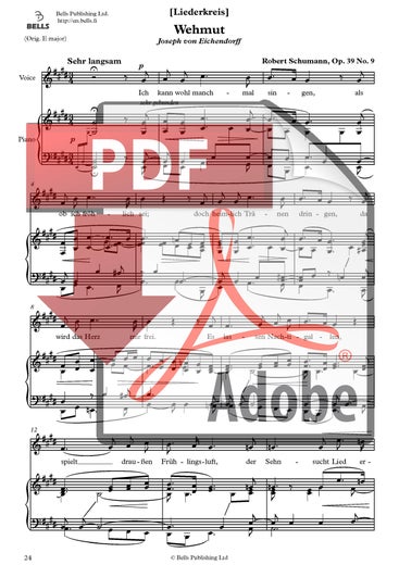 Schumann, Robert: Wehmut, Op. 39 n.&ordm; 9