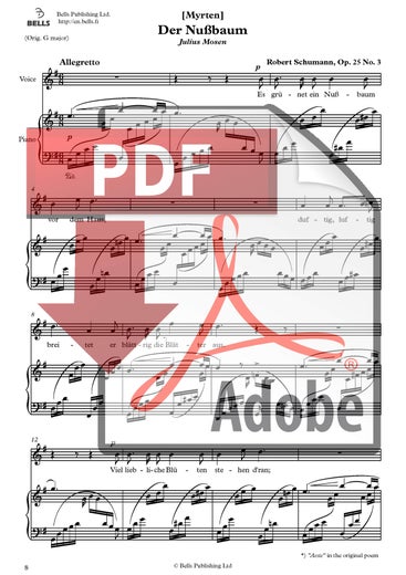 Schumann, Robert: Der Nu&szlig;baum, Op. 25 n.&ordm; 3