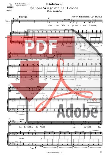 Schumann, Robert: Sch&ouml;ne Wiege meiner Leiden, Op. 24 n.&ordm; 5