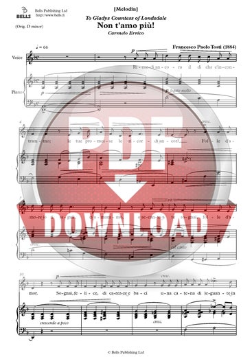 Tosti, Francesco Paolo: Non t'amo pi&ugrave;!